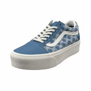 Vans Women's Patterned Blue and White Old School Stacked/Stackform, Size 8.5